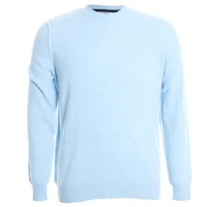 Cashmere Crew with Contrast Tipping