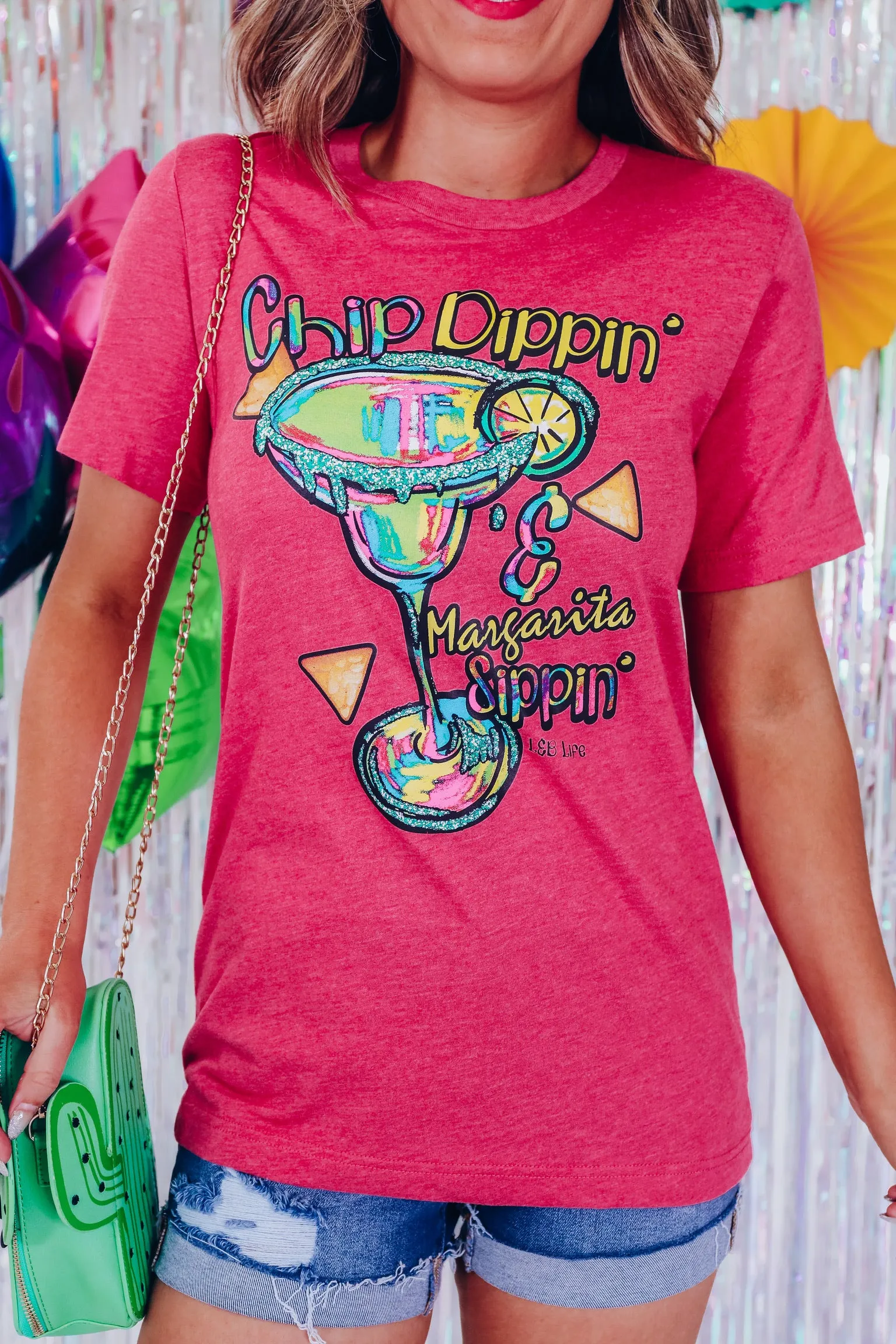 Chip Dippin' Graphic Tee -  Berry