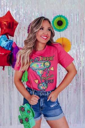 Chip Dippin' Graphic Tee -  Berry