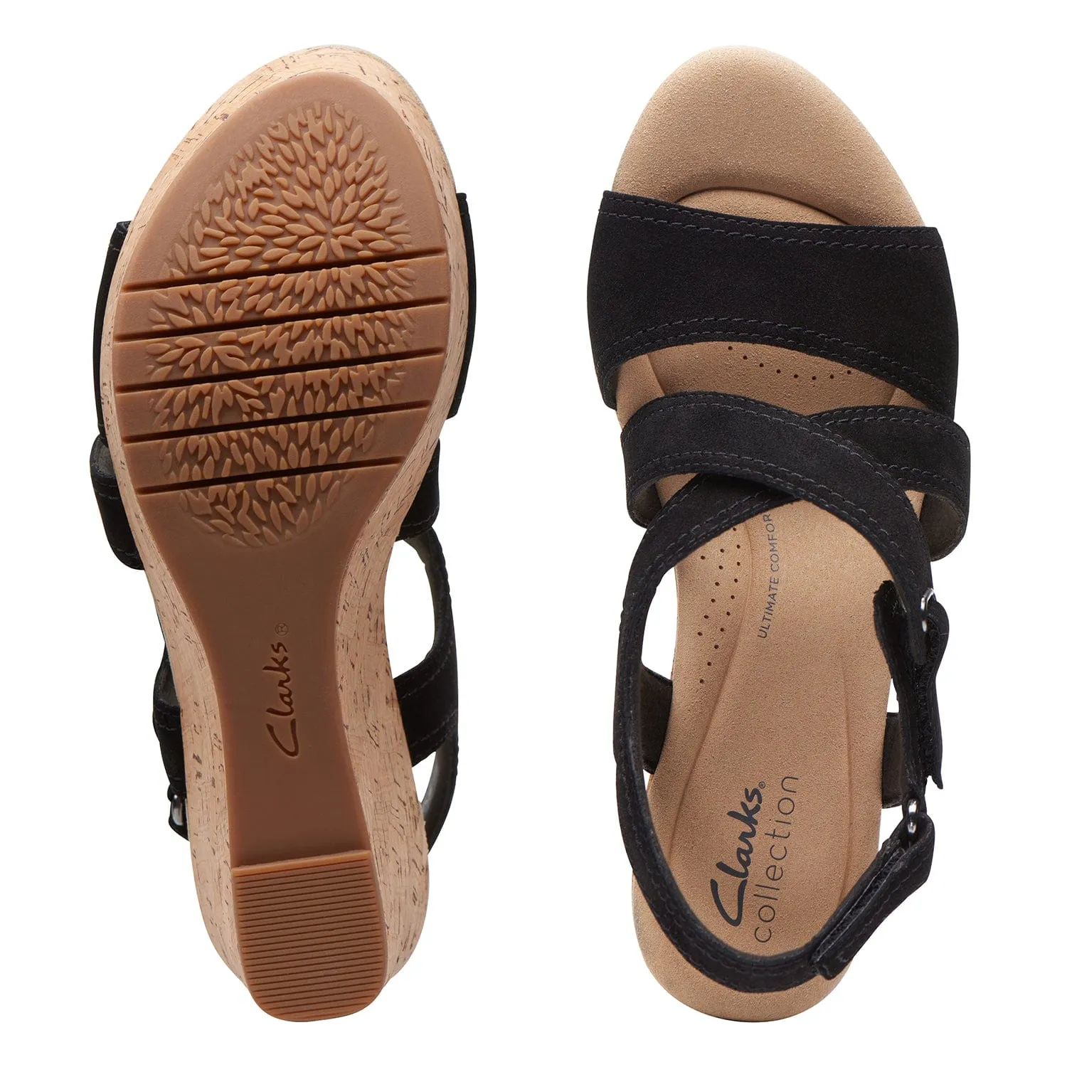 Clarks Rose Way Sandals (Wide Fit)