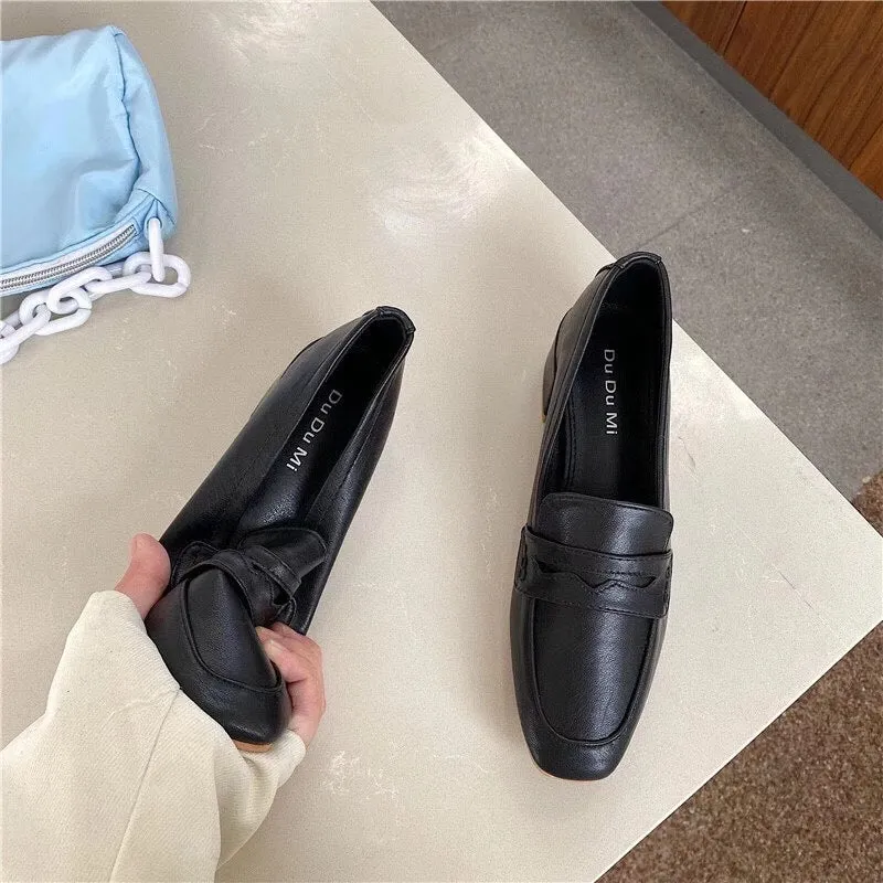 Classic Mid Heel Loafers