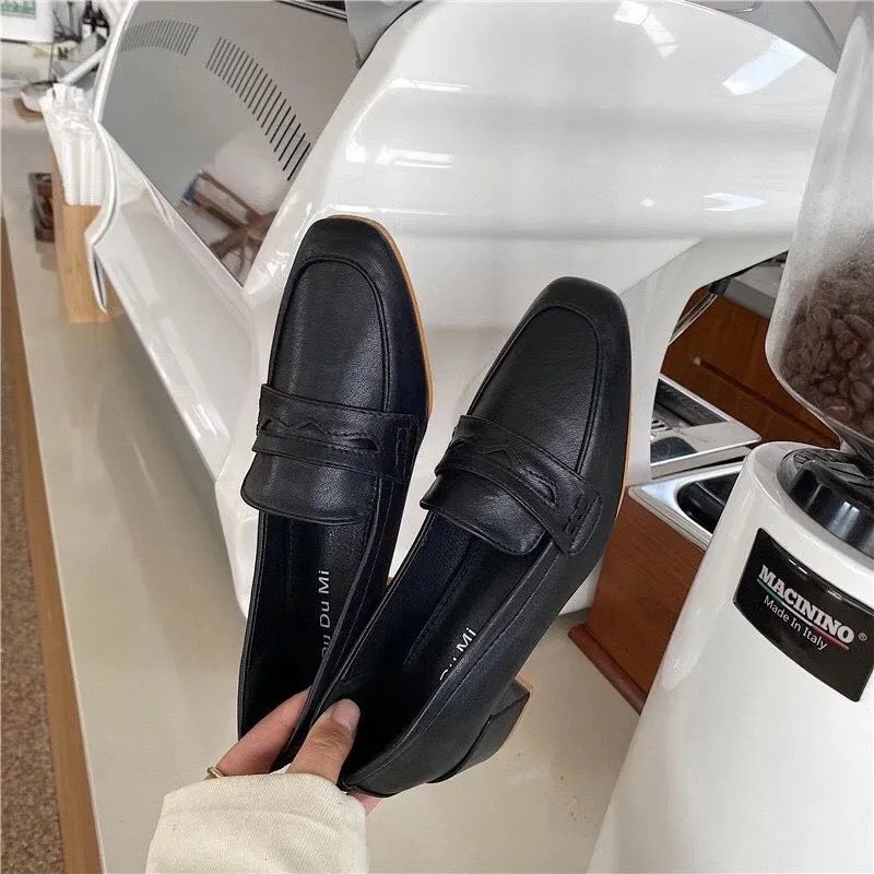 Classic Mid Heel Loafers