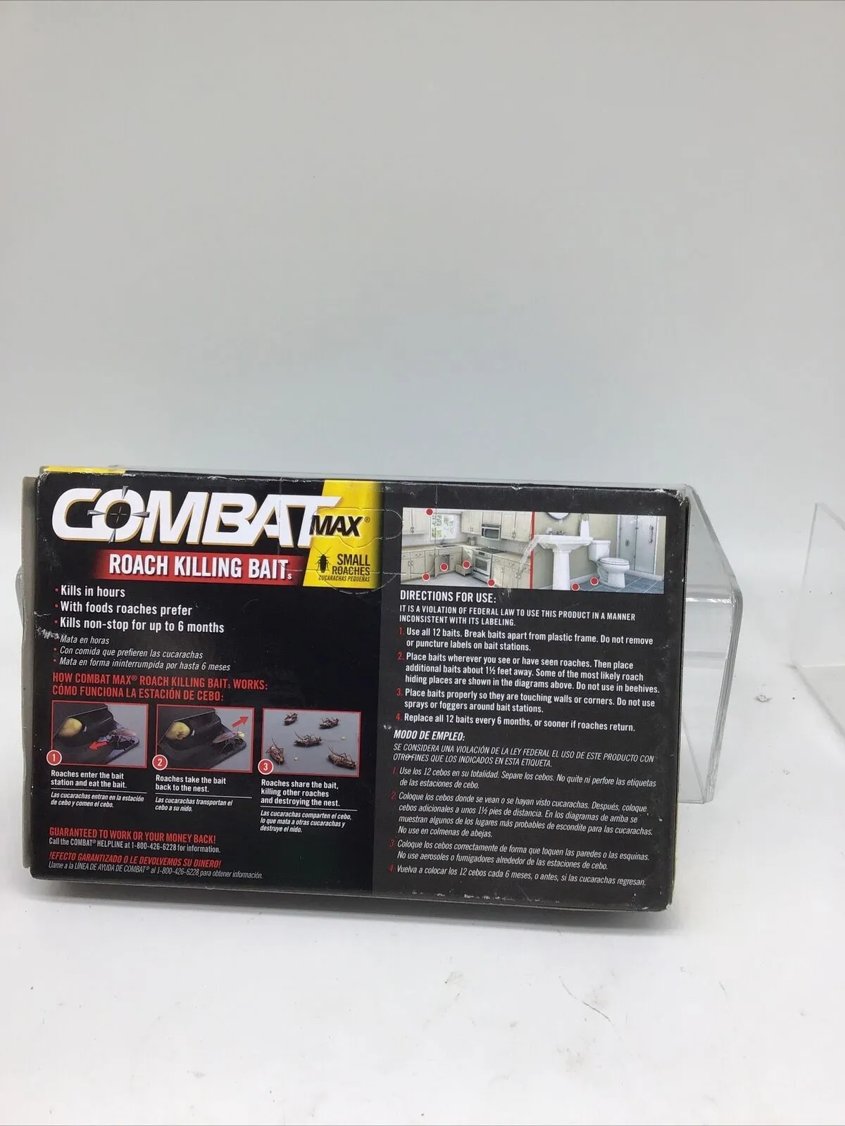 Combat 12 ROACH KILLING BAIT STATIONS SMALL ROACHES Kills the Nest COMBINESHIP