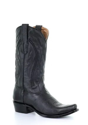 Corral Mens Black Embroidery Narrow Square Toe Cowboy Boots A3446