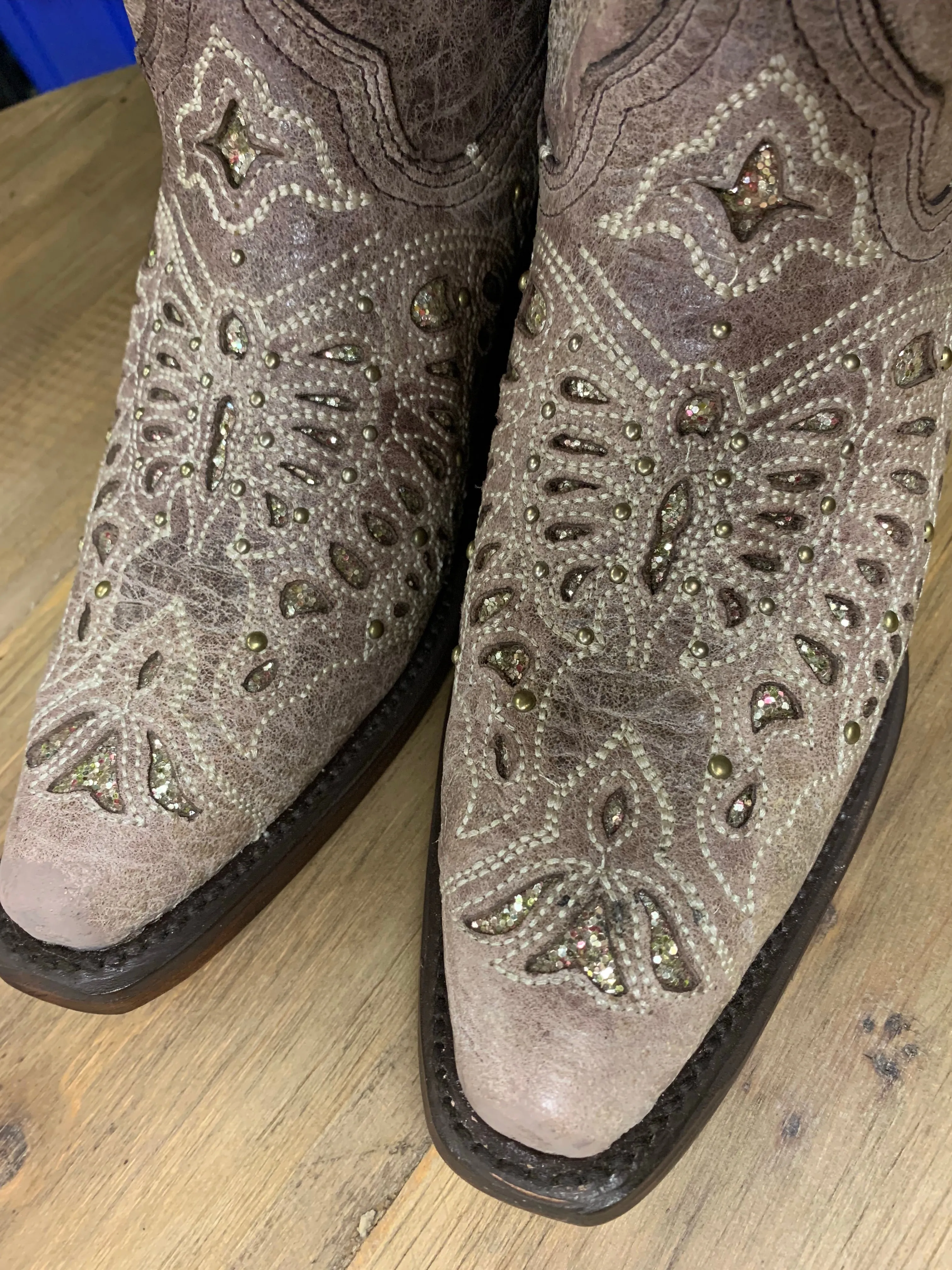 Corral Womens Glitter Butterfly Cowboy Boots A4088
