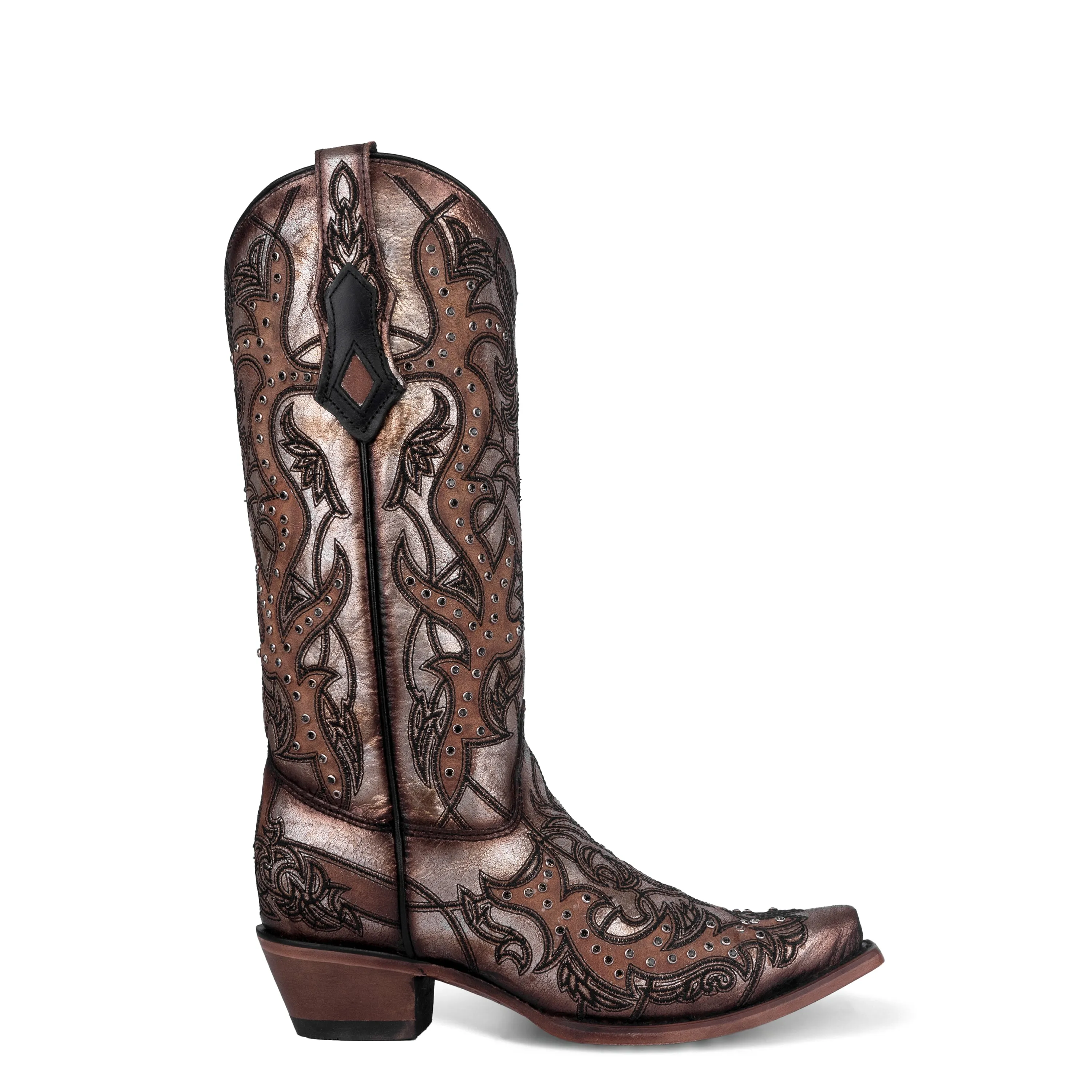 Corral Women's Golden Embroidery & Studded Western Boot | C4041