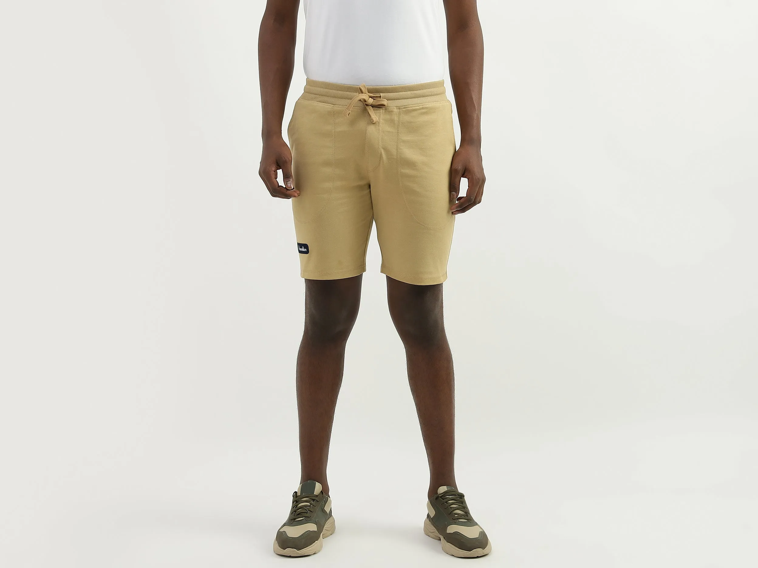 Cotton Solid Regular Fit Mens Shorts