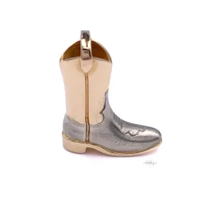 Cowboy Western Boot Pendant, 14k gold