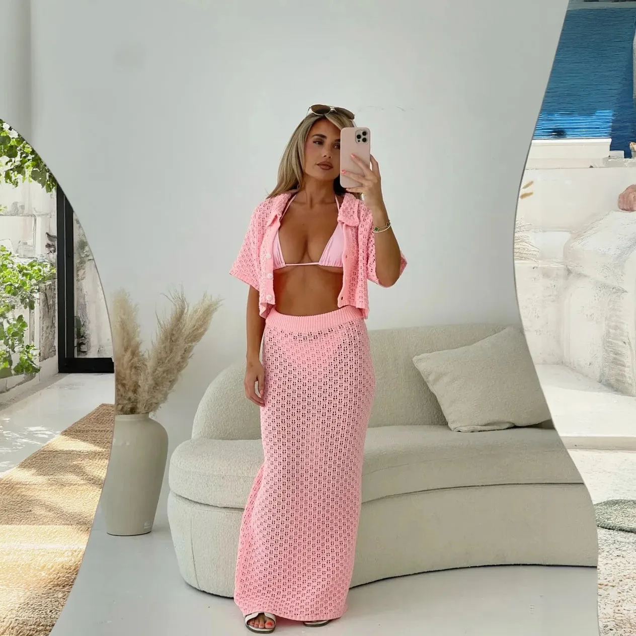 Crochet Two-Piece Set: Beach-Ready Style
