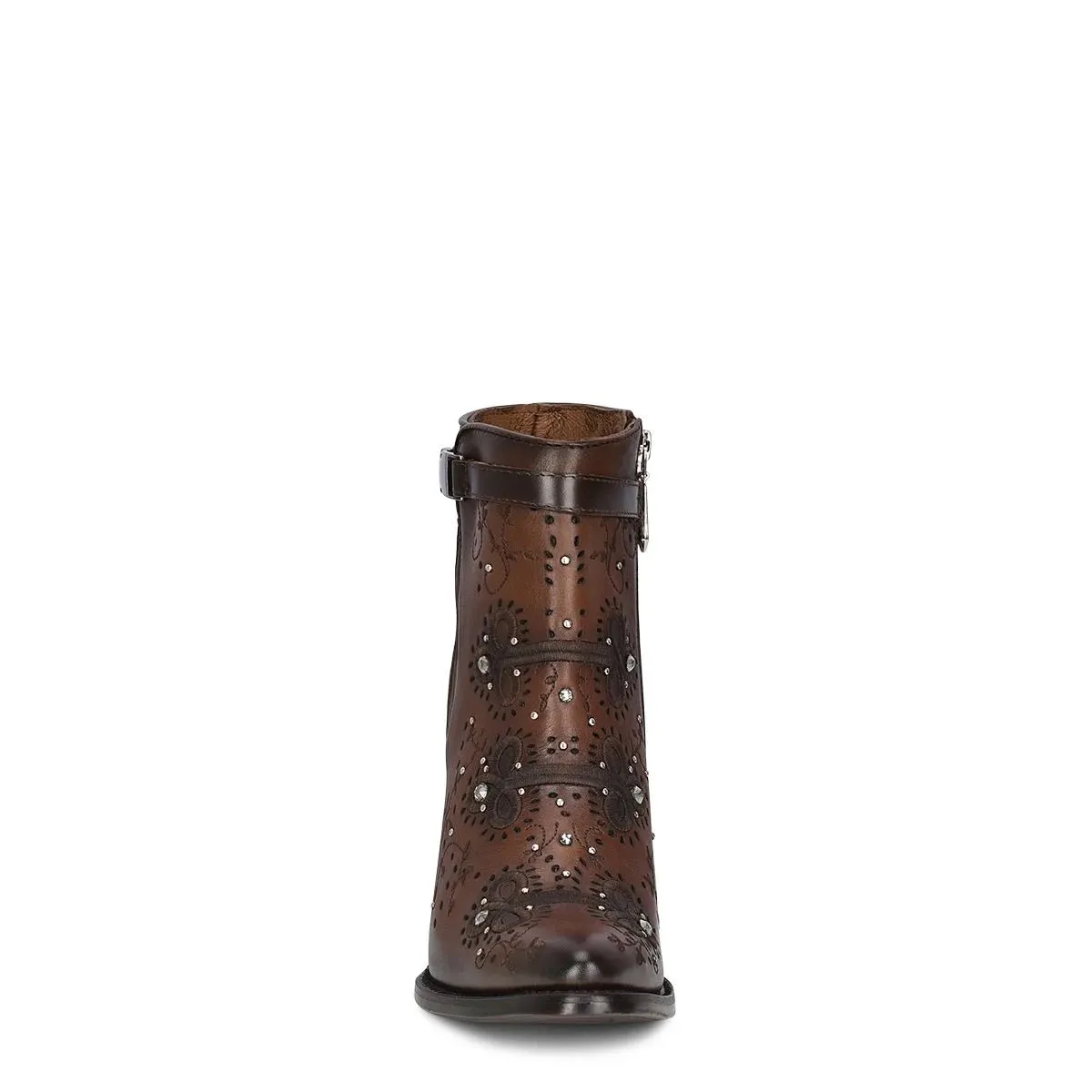 Cuadra Honey Embroidery Studs Harness Round Toe 3F92RS