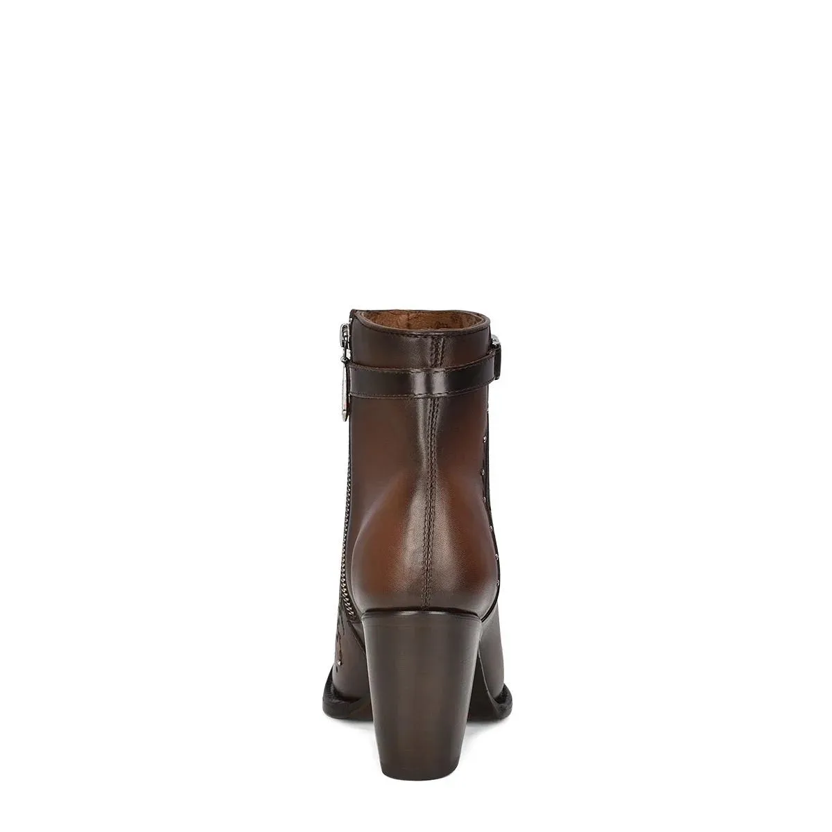 Cuadra Honey Embroidery Studs Harness Round Toe 3F92RS
