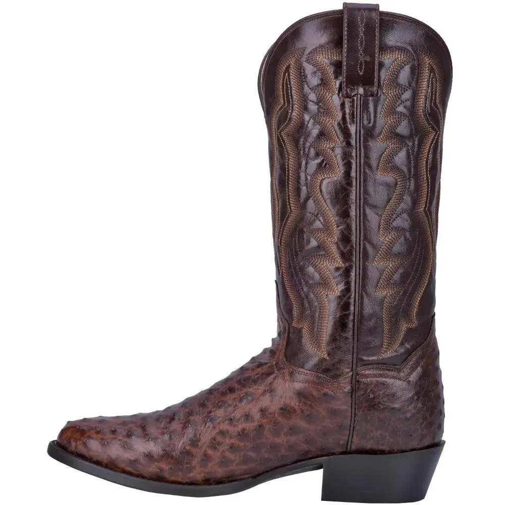 Dan Post Brass Pershing Full Quill Ostrich Boot DP3016
