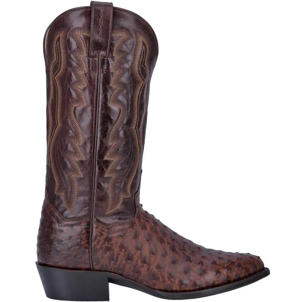 Dan Post Brass Pershing Full Quill Ostrich Boot DP3016