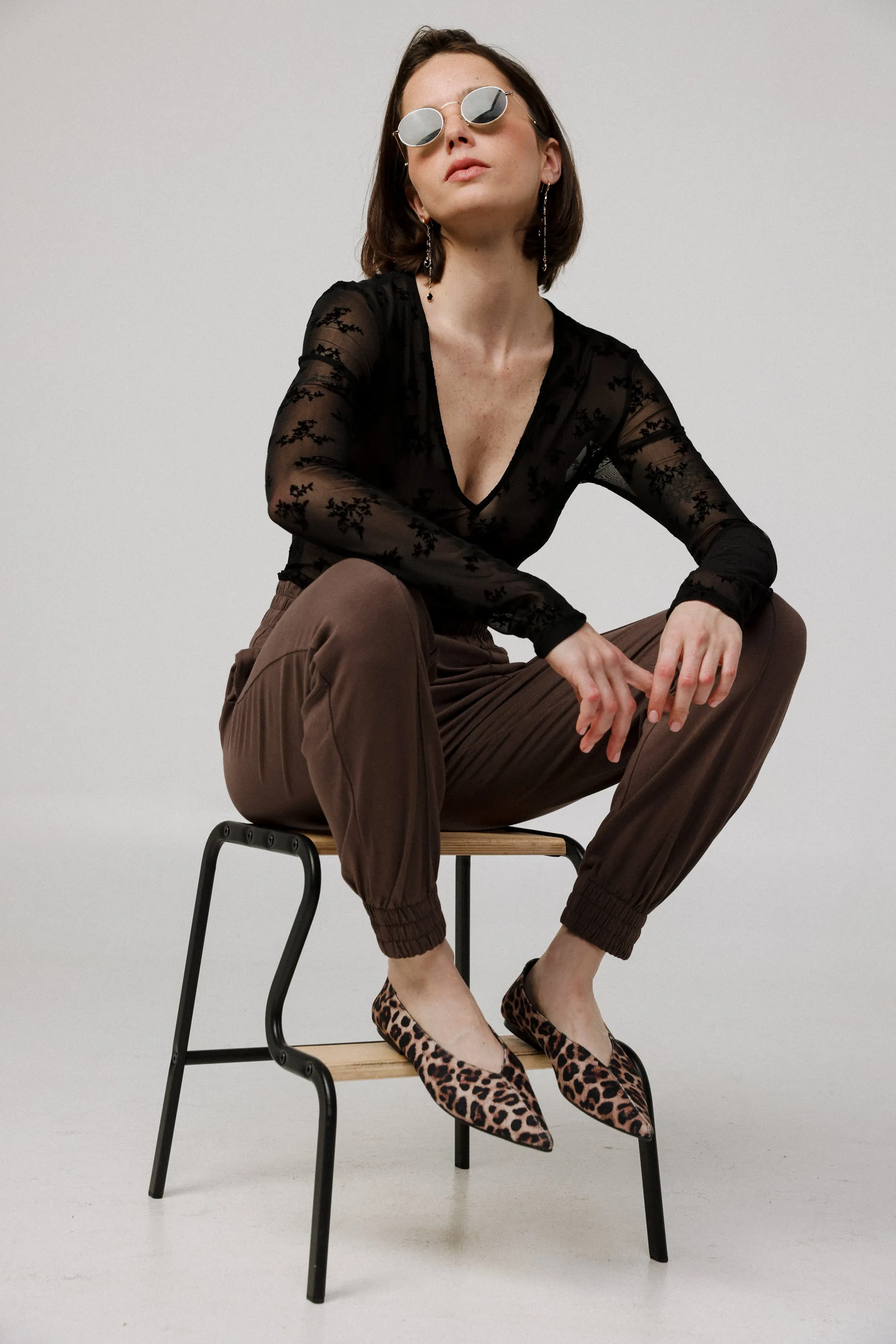 DNA No.26 Leopard Pointed Flats