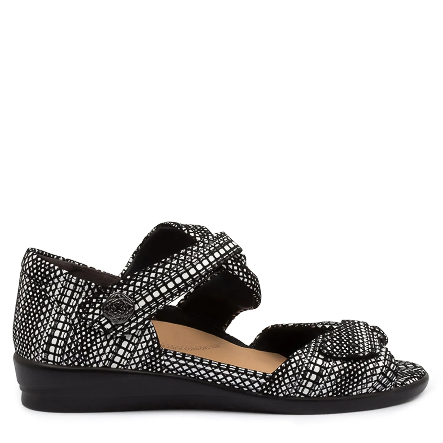 DOXIE W - BLACK & WHITE LEATHER