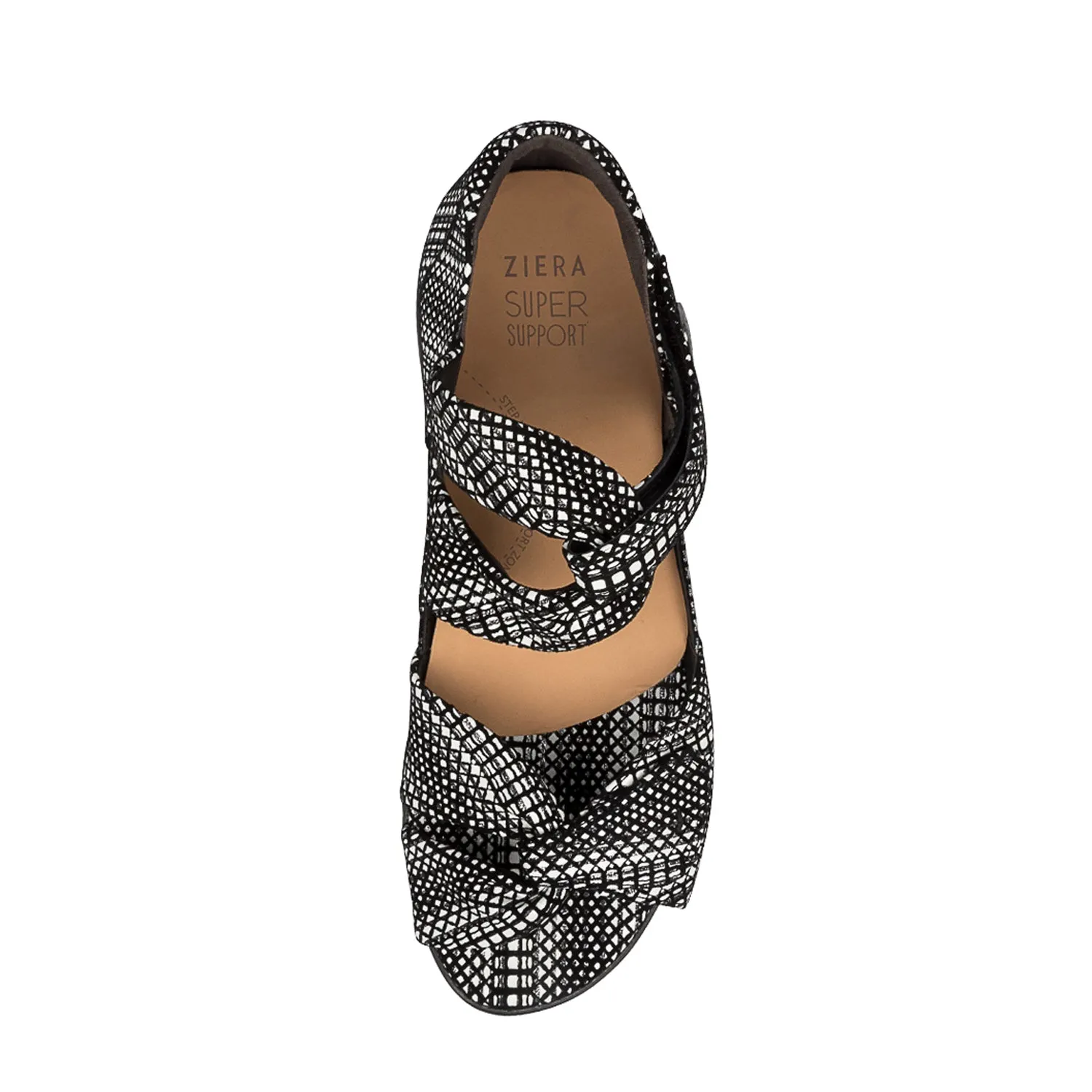 DOXIE W - BLACK & WHITE LEATHER