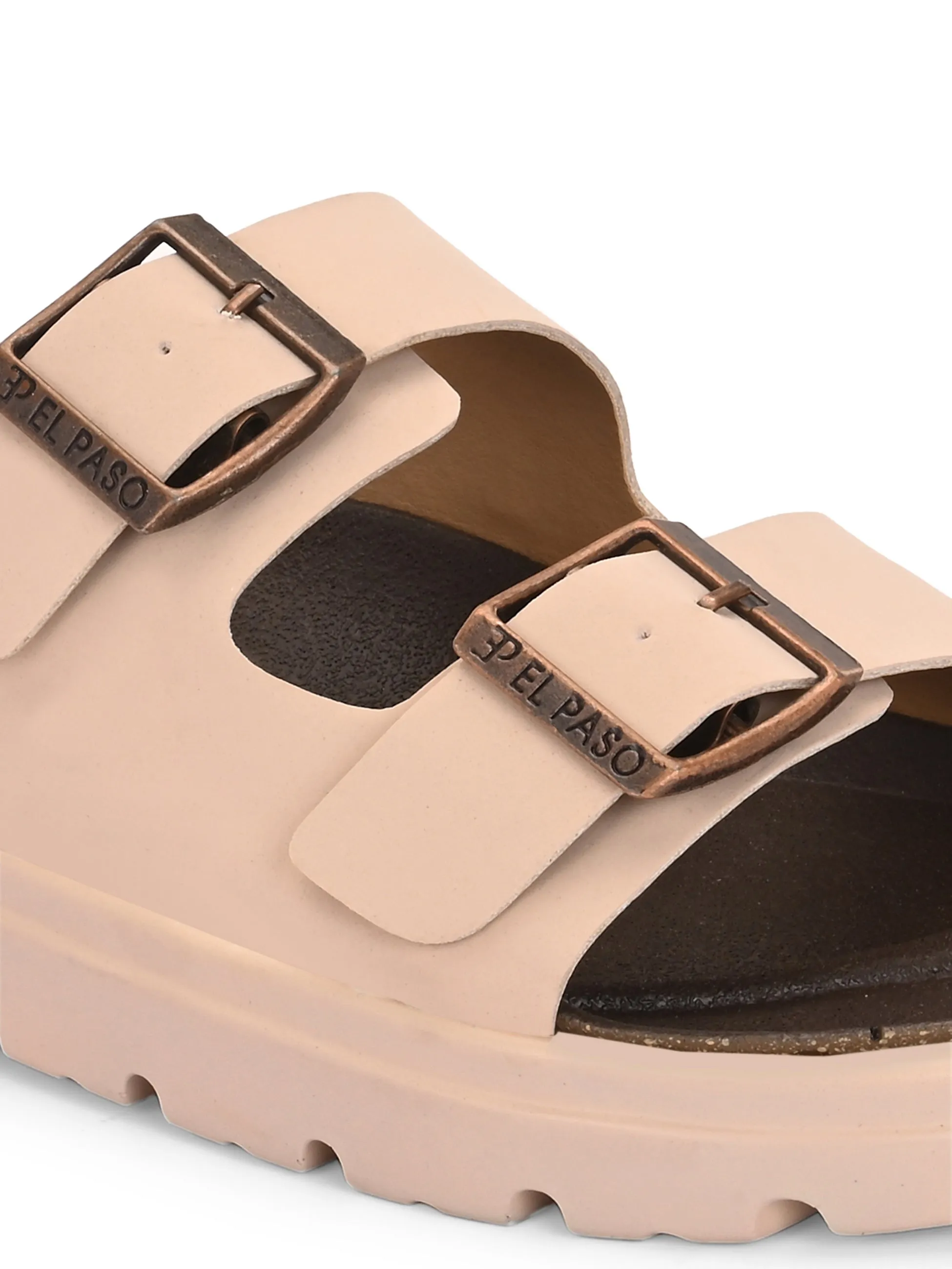 El Paso Women Open Toe Slip-On Flats