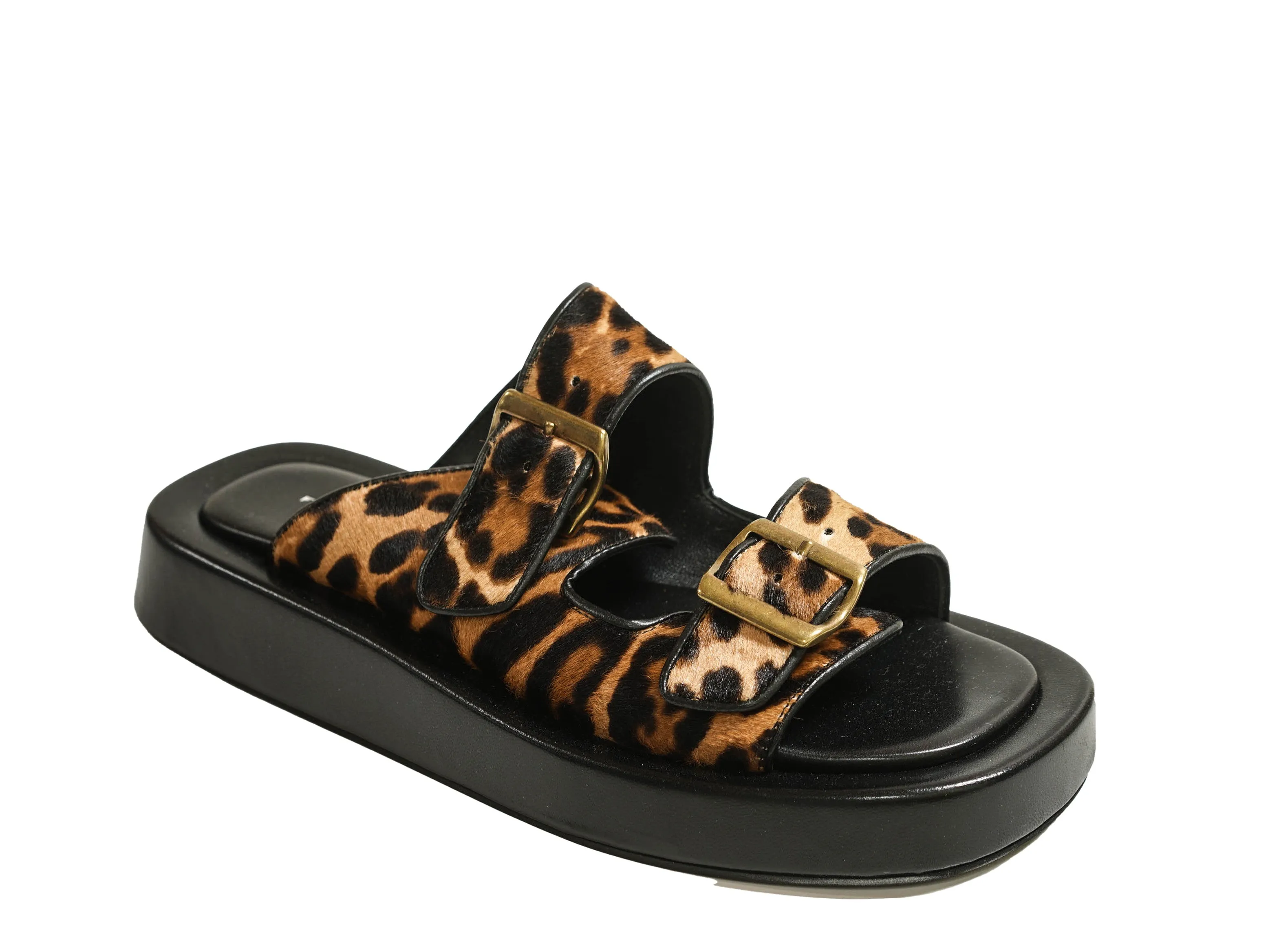 Fabio Rusconi Women’s Leopard 2 Buckle Pony Slip On MINA