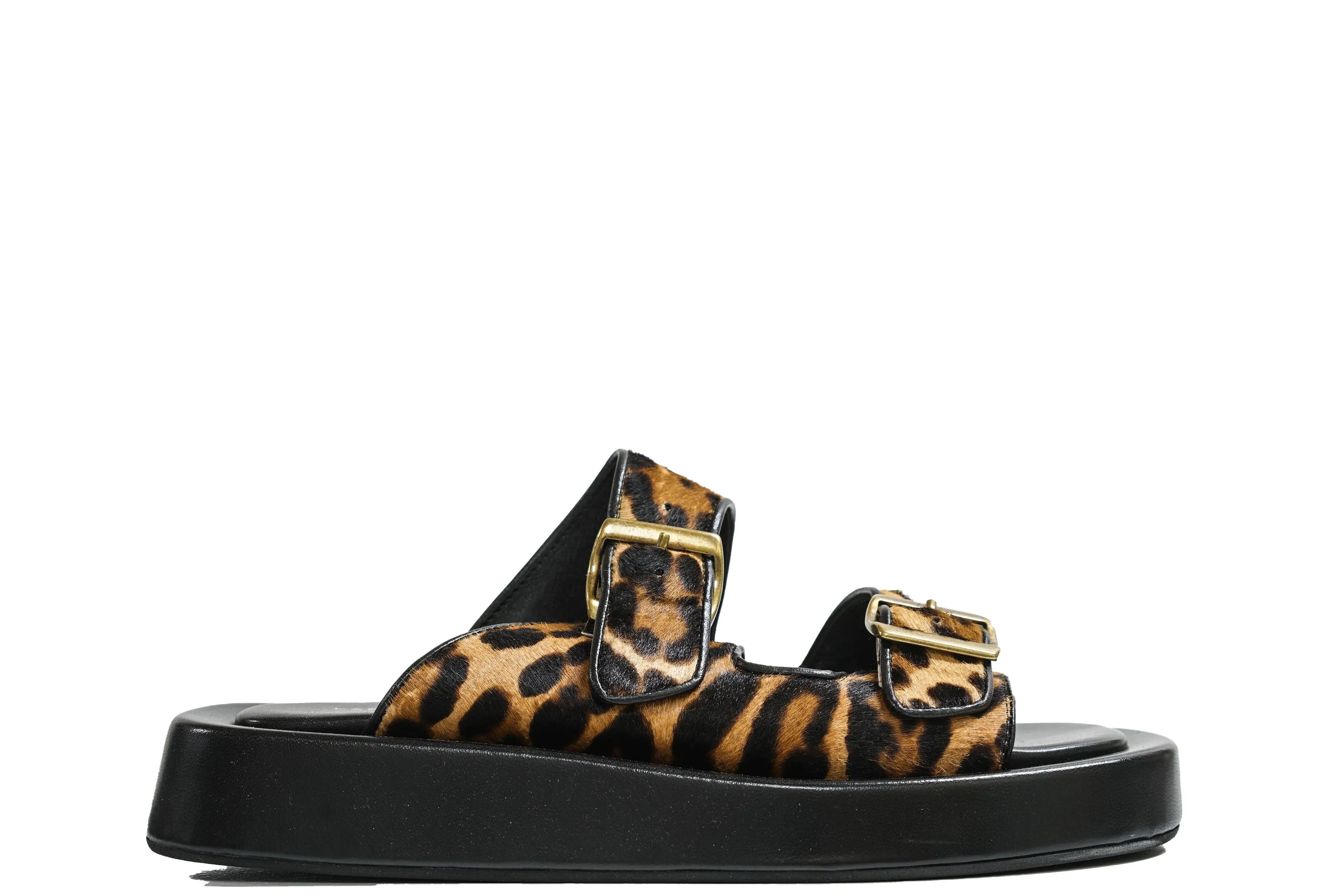 Fabio Rusconi Women’s Leopard 2 Buckle Pony Slip On MINA