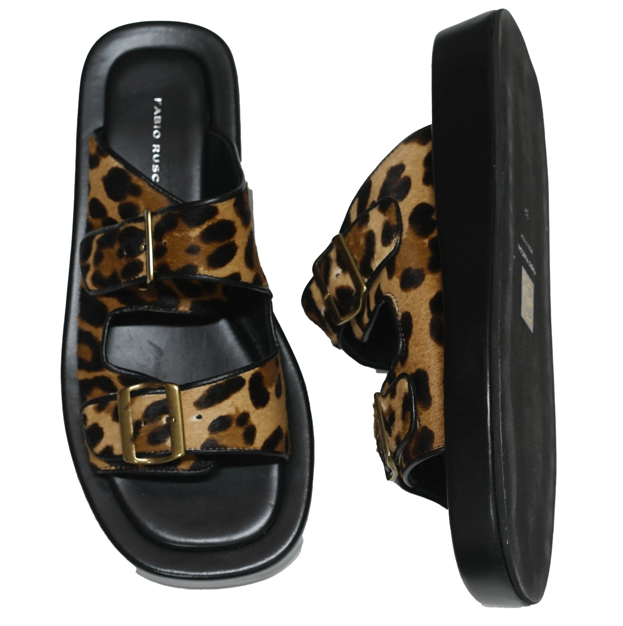 Fabio Rusconi Women’s Leopard 2 Buckle Pony Slip On MINA