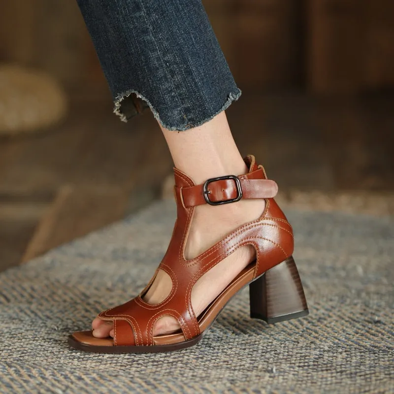 Fashion Genuine Leather Women Sandals
