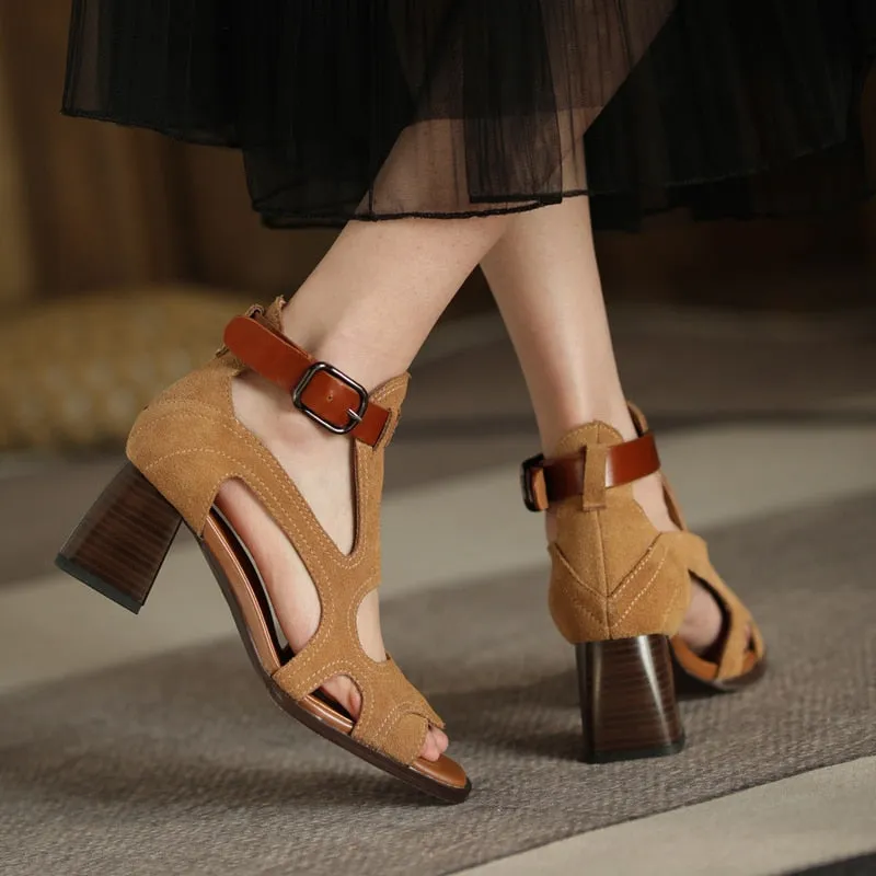 Fashion Genuine Leather Women Sandals