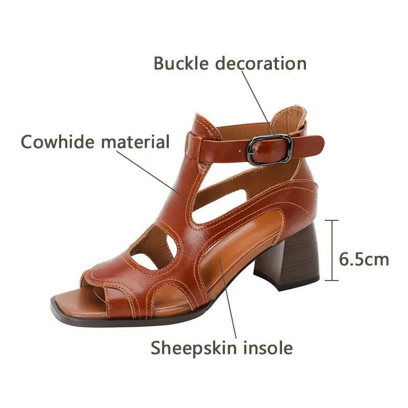 Fashion Genuine Leather Women Sandals