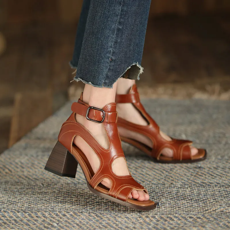 Fashion Genuine Leather Women Sandals
