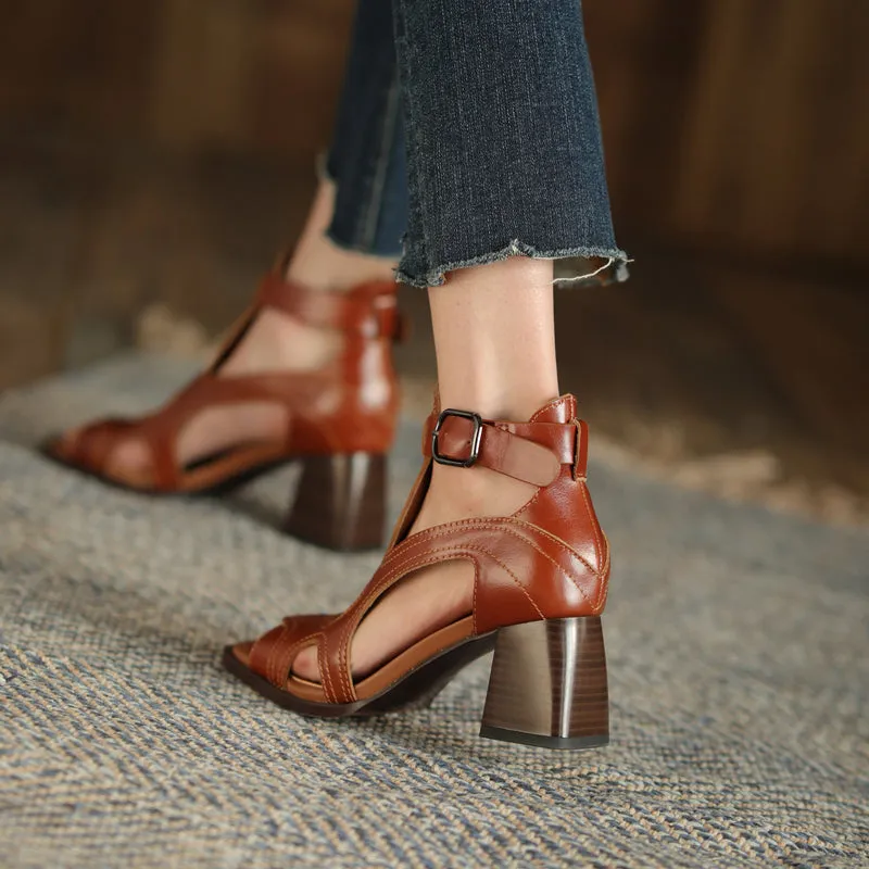 Fashion Genuine Leather Women Sandals