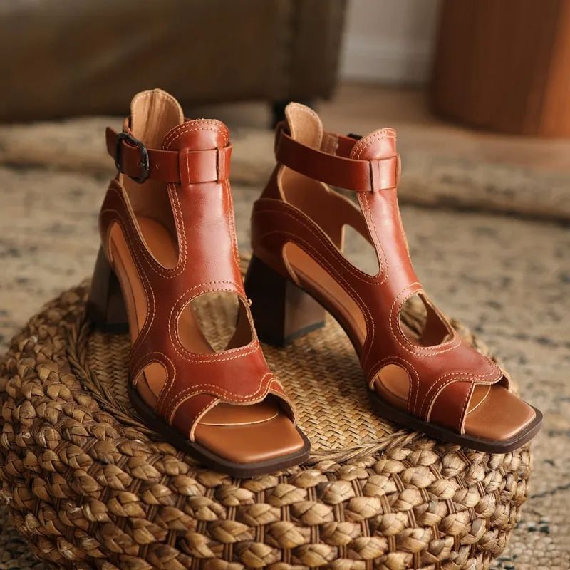 Fashion Genuine Leather Women Sandals
