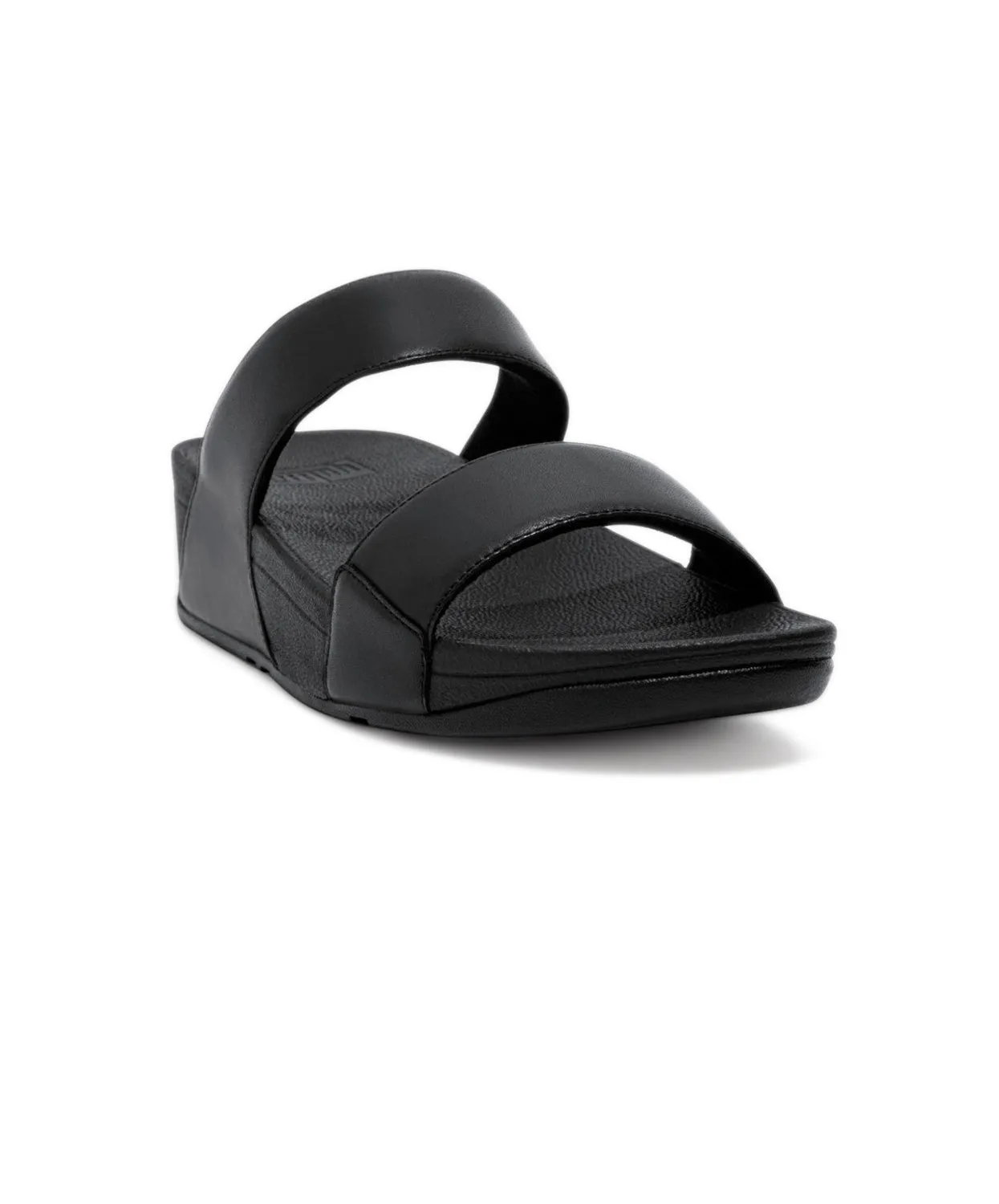 FitFlop Lulu Leather Slides Black
