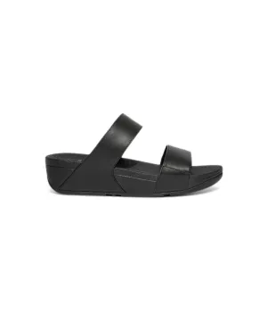 FitFlop Lulu Leather Slides Black