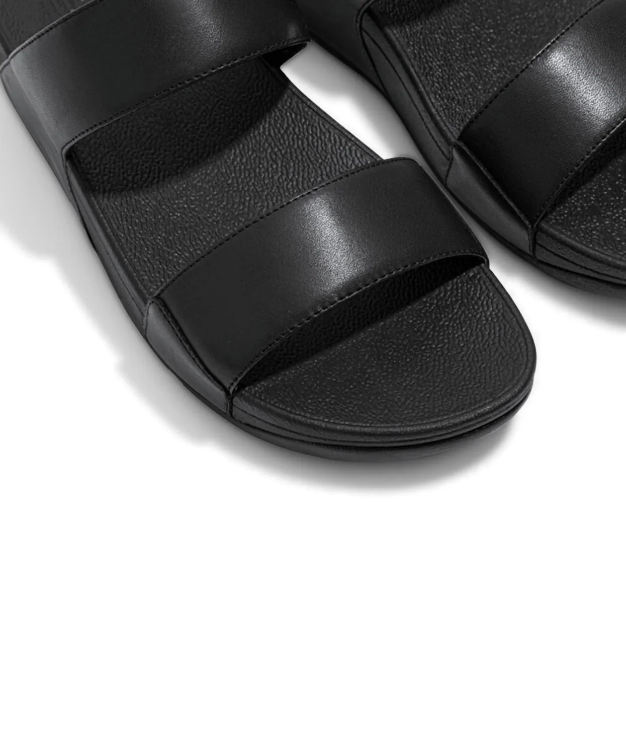 FitFlop Lulu Leather Slides Black