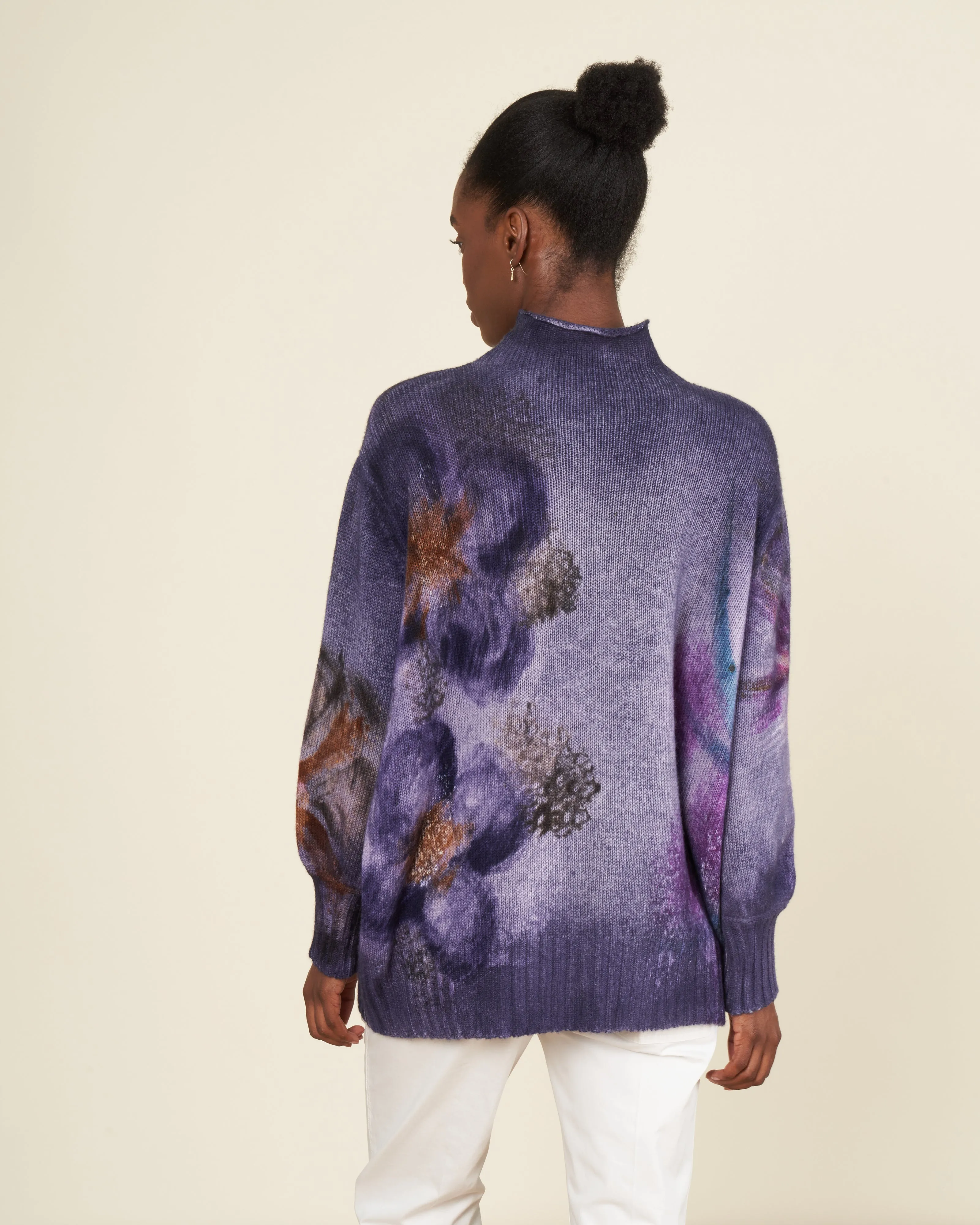 flower lake oversized pullover - prune