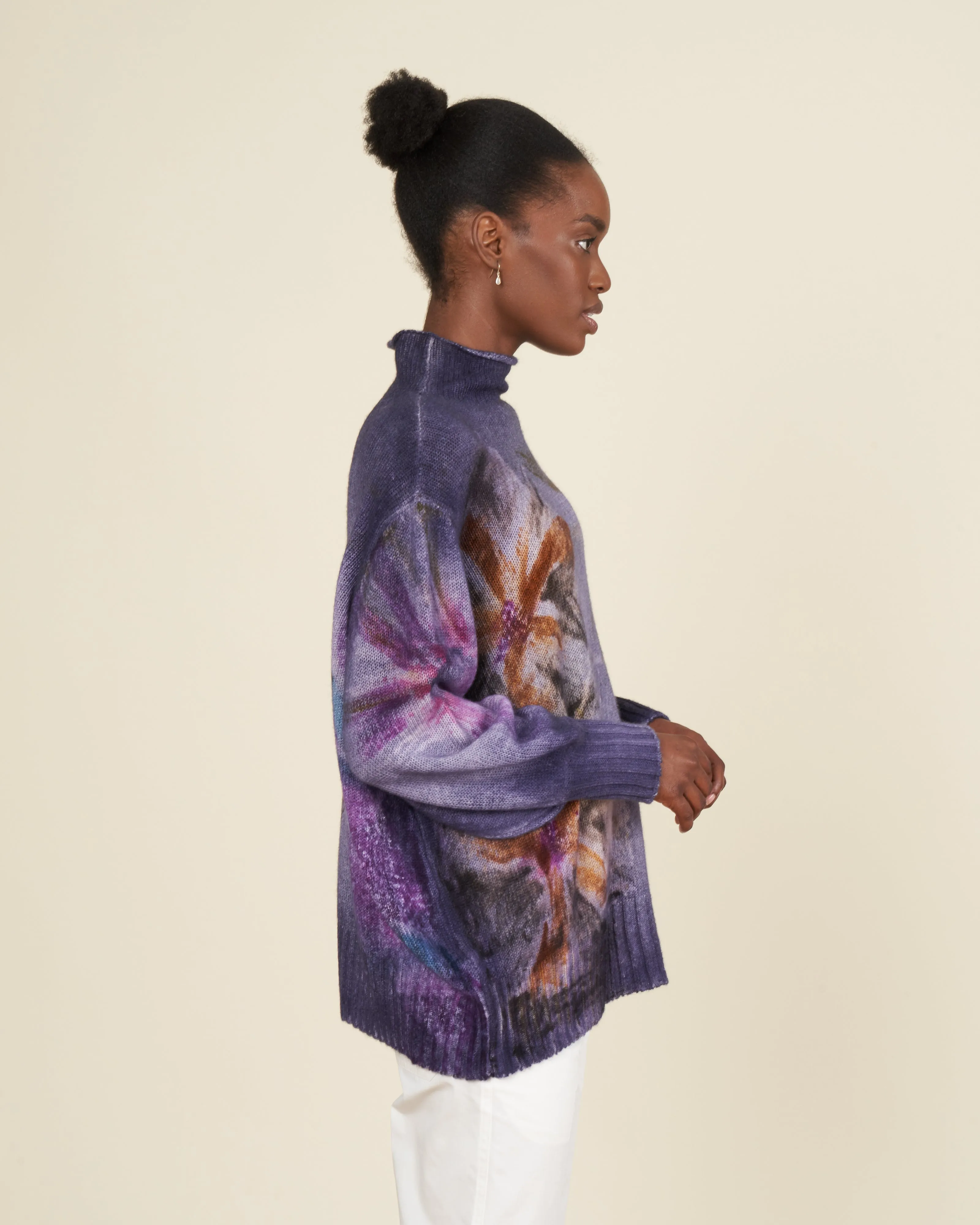 flower lake oversized pullover - prune