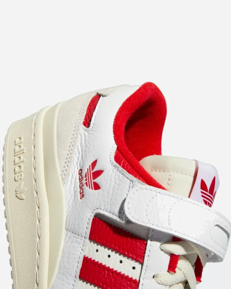 Forum Low - White/Vivi Red