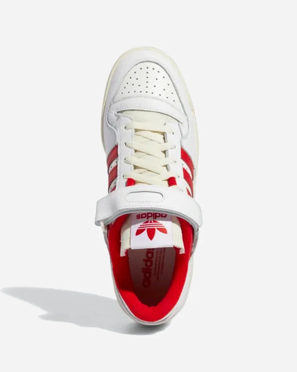 Forum Low - White/Vivi Red