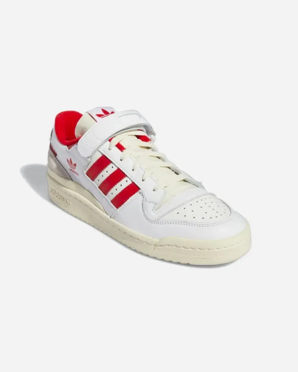 Forum Low - White/Vivi Red