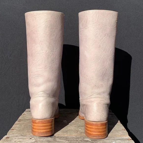 FRYE Campus 14L Violet Gray Purple Tall Boho Western Motorcycle Boots