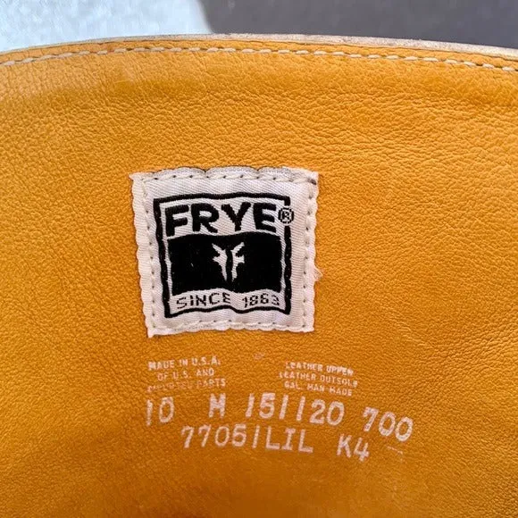 FRYE Campus 14L Violet Gray Purple Tall Boho Western Motorcycle Boots