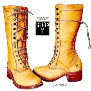 FRYE Vintage Campus Lace Up Banana Leather Boots