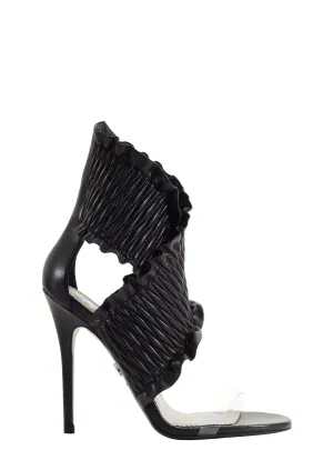 GIA BLACK & PVC SANDALS