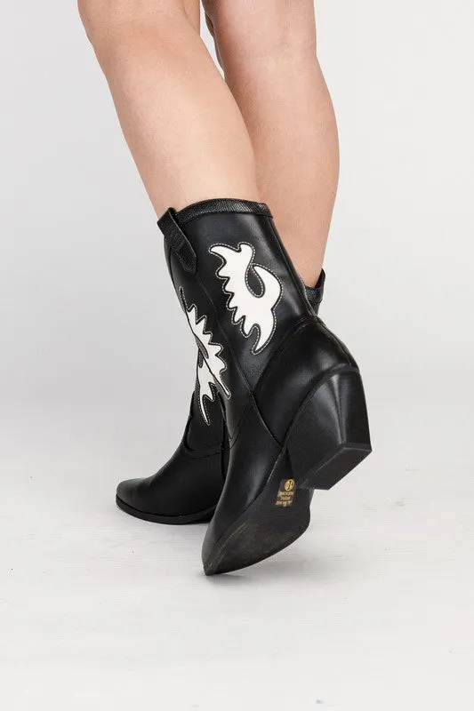 Gigi Western High Ankle Boots