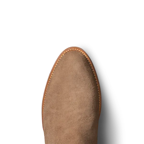 Granite Suede Leather Barstow Slip On Zipper Western Cowboy Boots - Cowboy Boots
