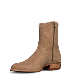 Granite Suede Leather Barstow Slip On Zipper Western Cowboy Boots - Cowboy Boots