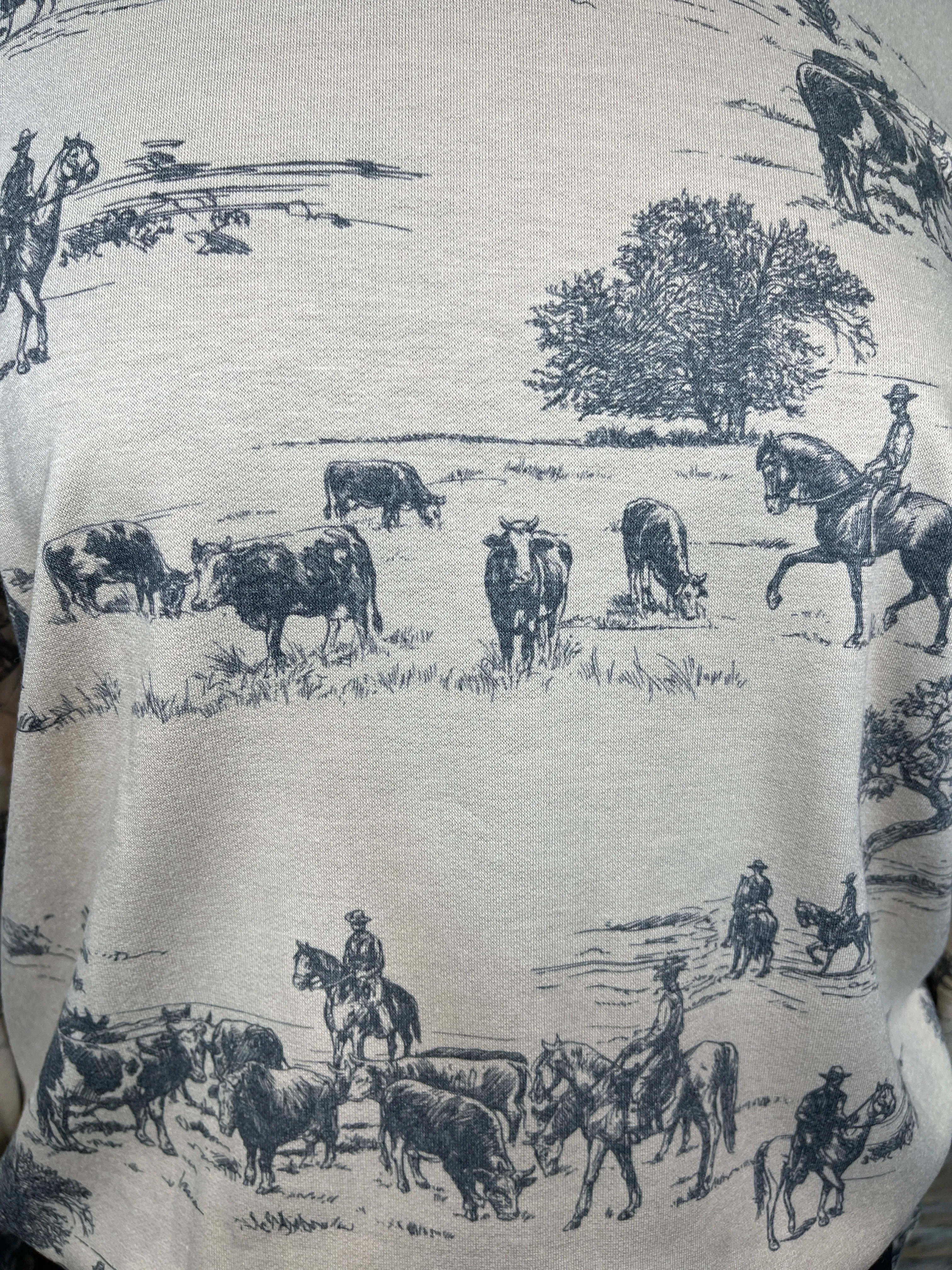 Hailey Horseman Toss Print Long Sleeve Tee