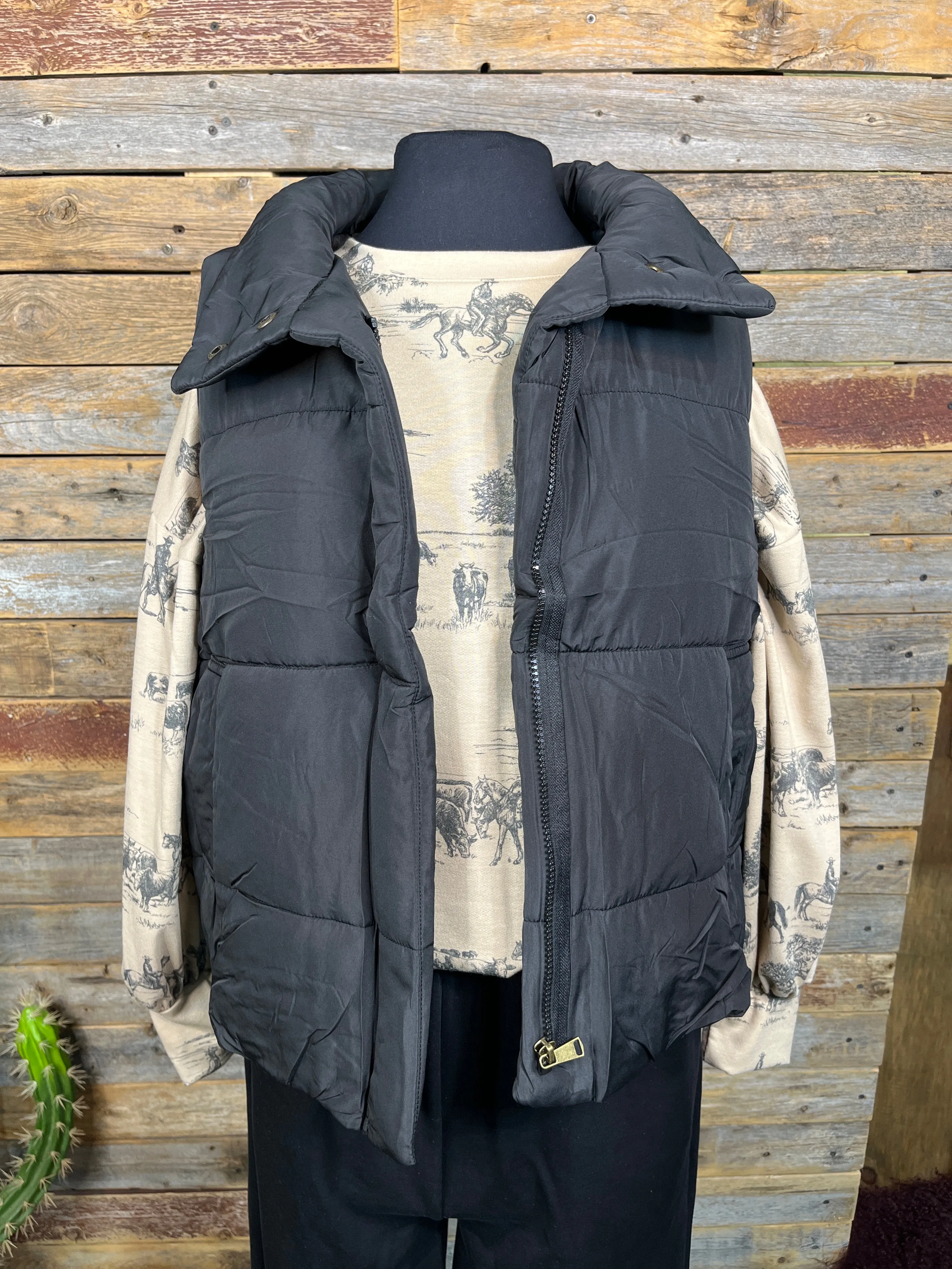 Hailey Horseman Toss Print Long Sleeve Tee