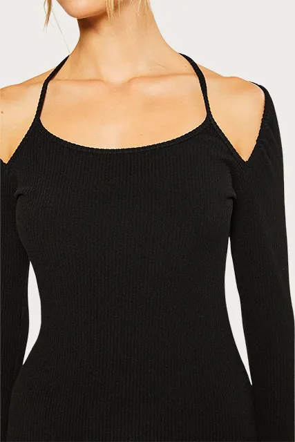 HALTER-NECK MINI DRESS