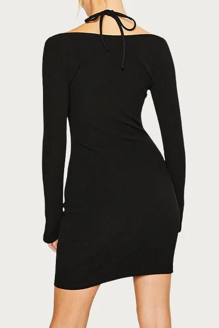 HALTER-NECK MINI DRESS