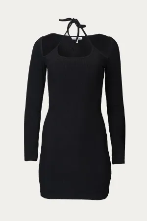HALTER-NECK MINI DRESS